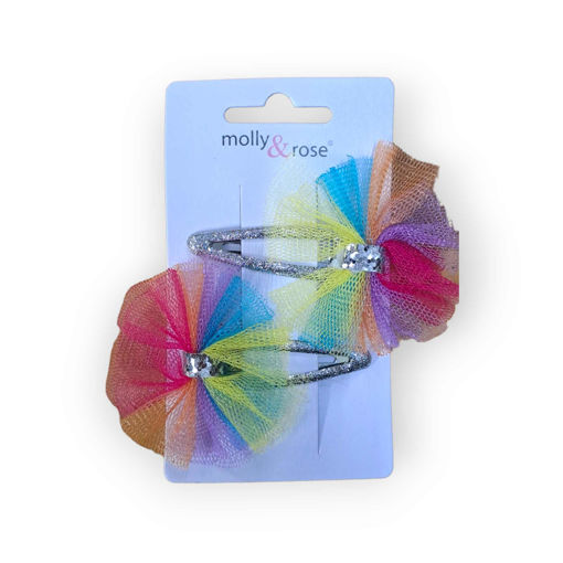 Picture of MOLLY&ROSE CLICK CLACK RAINBOW MESH BOW 2X